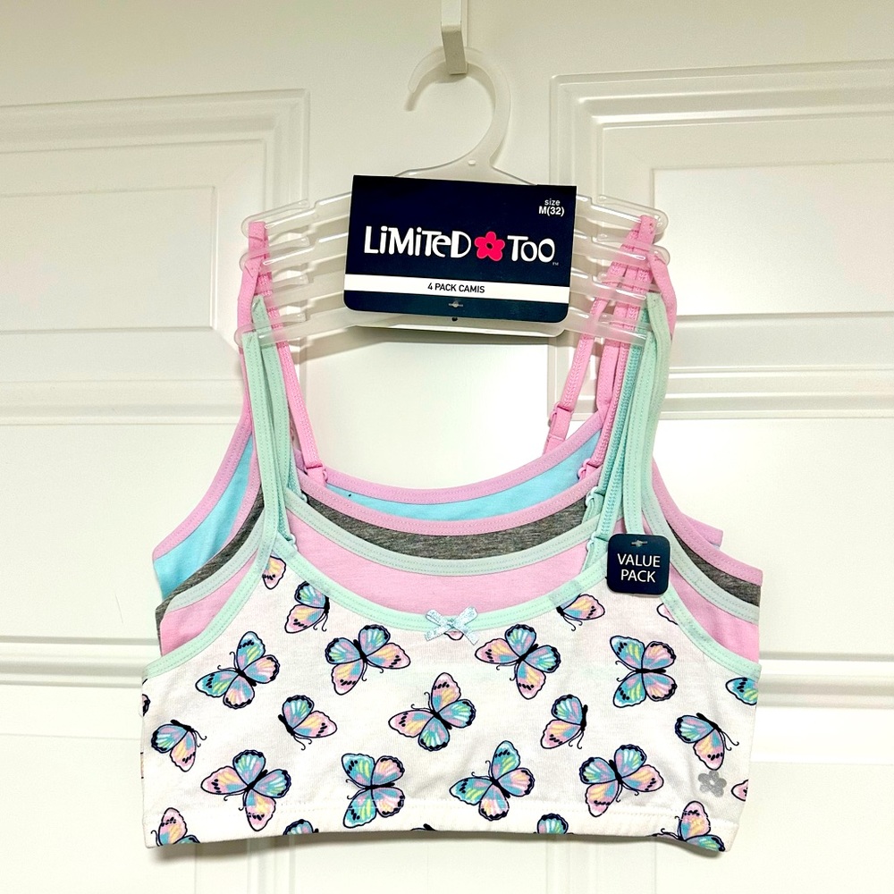 Limited Too - 4 Pack Girls Cami Bralette